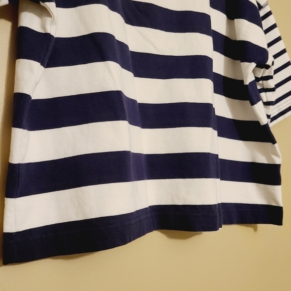 Gap | Women's Navy Striped Mariner's Cropped Tee (Size Medium) - Picture 9 of 11